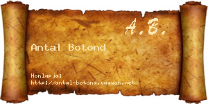Antal Botond névjegykártya