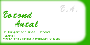botond antal business card